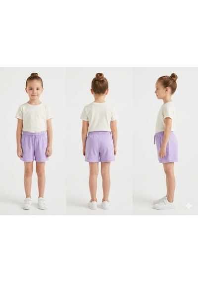 United Colors Of Benetton Benetton Kız Çocuk Regular Fit Bermuda Şort Lila