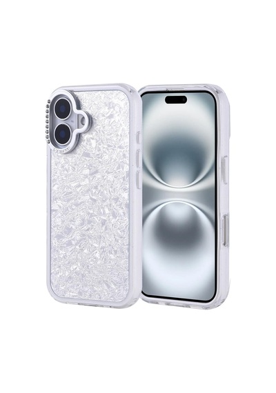Apple iPhone 16 İle Uyumlu Kılıf Gümüş Kapi Kapak Taşlı Apple iPhone 16 İle Uyumlu, Gümüş Sku: Zeusb0fdqybflh