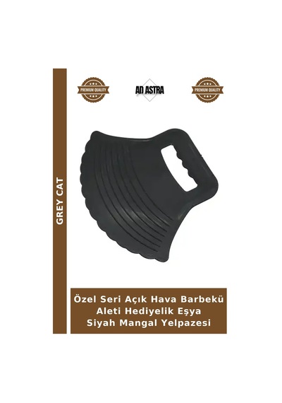 Özel Seri Açık Hava Barbekü Aleti Hediyelik Eşya Siyah Mangal Yelpazesi