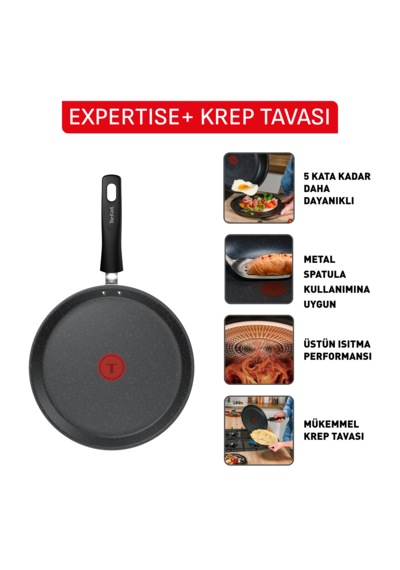 Tefal Expertise+ 5x Krep Tava - 25 Cm 001 Siyah