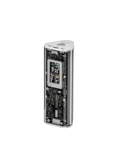 Sharge 170W -Yüksek Güçlü Ve Şeffaf Tasarımlı Gan Powerbank-Beyaz