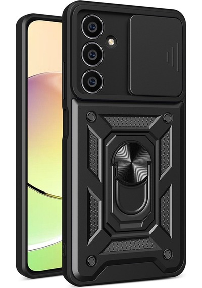 Samsung Galaxy A05s Uyumlu Kılıf Pars Lens Yüzüklü Silikon - Siyah