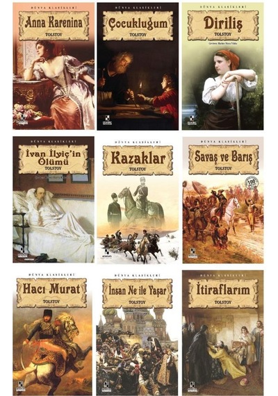 Anonim Lev Nikolayeviç Tolstoy Seti 9 Kitap