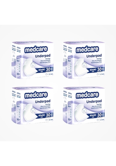 Medcare Yatak Koruyucu 60cm X 90cm 30 Lu Paket X 4 Paket 120 Adet