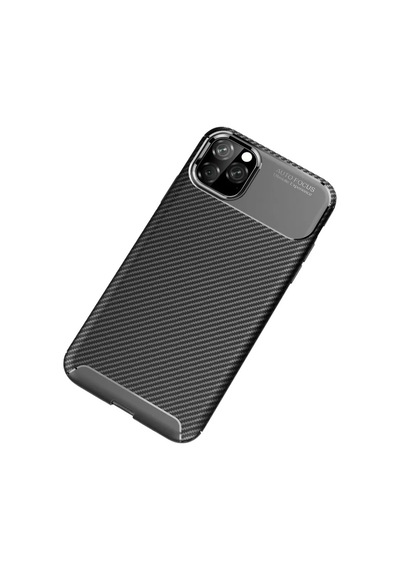 Newface Apple İphone 11 Pro Max Kılıf Auto Focus Karbon Kapak - Siyah