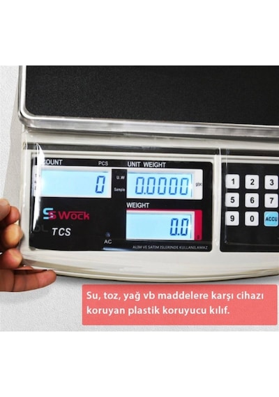 Swock Tcs-a 6k Dijital Hassas Sayıcı Terazi - Hassasiyet: 0.1 Gr. Max: 6 Kg.