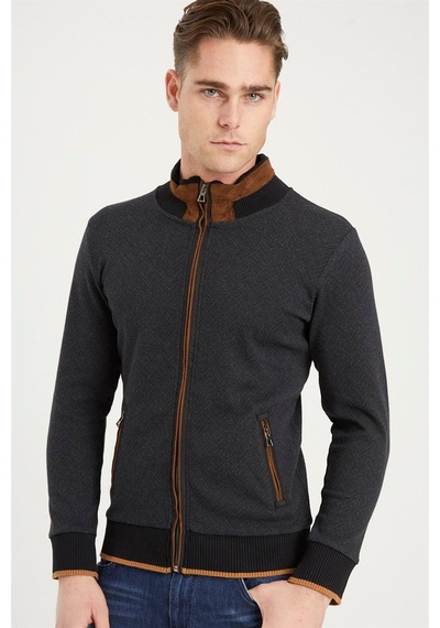 1021 Dewberry Erkek Sweatshırt-balıksırtı Antrasit Balıksırtı Antrasit