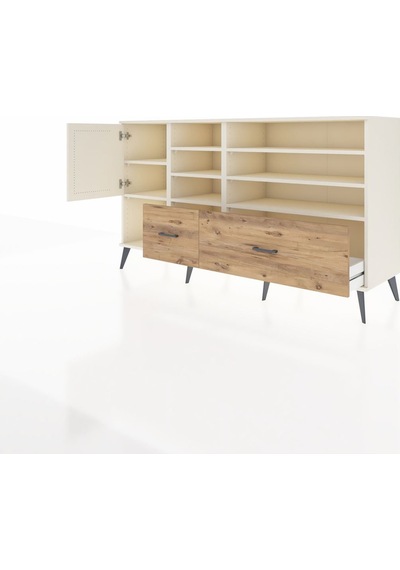 Hyperion Konsol 8 Raflı 2 Çekmeceli Tek Kapaklı 176x44x99 Aytaşı Aytaşı-aytaşı/çam Hyperion Konsol 8 Raflı 2 Çekmeceli Tek Kapaklı 176x44x99 Aytaşı Aytaşı-aytaşı/çam
