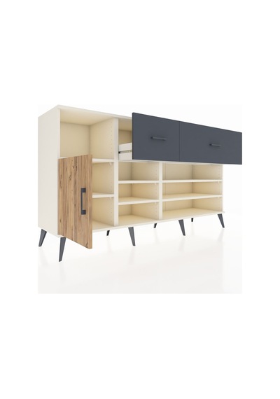 Kronos Konsol 6 Raflı 2 Çekmeceli Tek Kapaklı 176x59x99 Aytaşı-ç Aytaşı-çam/antrasit Kronos Konsol 6 Raflı 2 Çekmeceli Tek Kapaklı 176x59x99 Aytaşı-ç Aytaşı-çam/antrasit