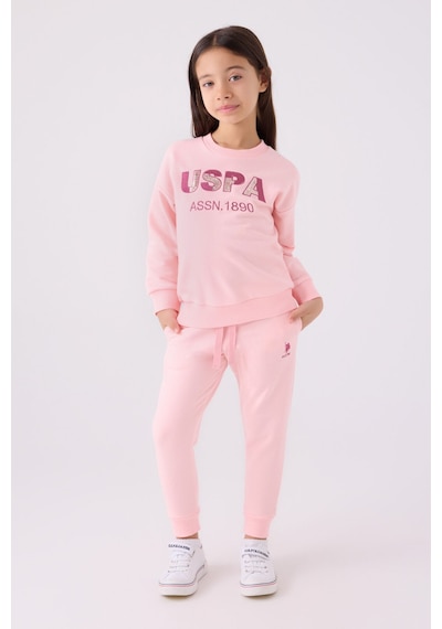 U.S. Polo Assn. Kız Çocuk Pembe Eşofman Takımı Us1969-c-v1 Pembe