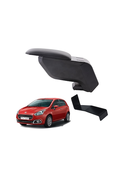 Fiat Punto 2016 Delmesiz Çelik Ayaklı Siyah Kolçak Kol Dayama