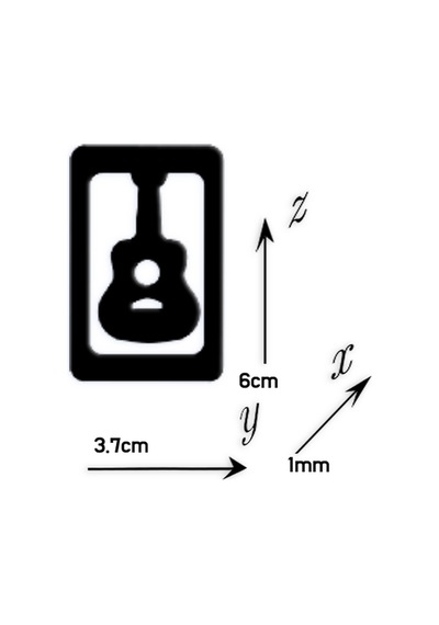 Gitar Temalı Metal Kitap Ayracı
