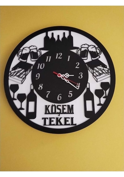 Mrchediyesepeti Duvar Saatleri Kişiye Özel Tasarım Şık Ve Kaliteli No817 Çok Renkli