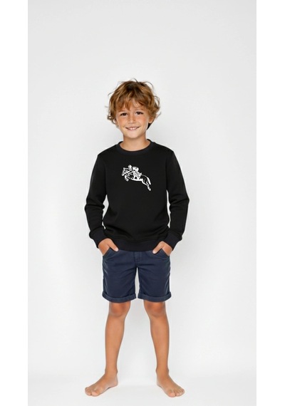 Coupon Çocuk Sweatshirt / Logo Baskılı SIYAH