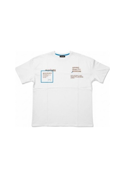 Zekids Erkek Çocuk Pamuklu Gizli Cep Detaylı Oversize T-shirt-16862 Beyaz