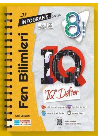 8.Sınıf Fen Bilimleri İnfografik Serisi IQ Akıllı Defter -  Evrensel İletişim Yayınları