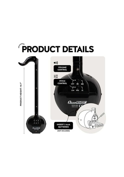 Otamatone Regular Black Orijinal Japon Tasarımı Elektronik Müzik Oyuncağı
