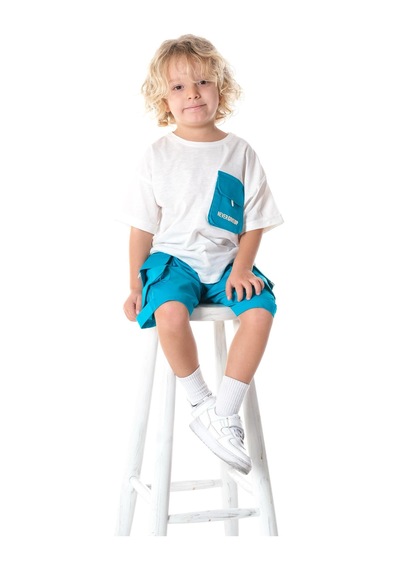Sea Bubbles Erkek Çocuk Şortlu Takım St08903 Mavi
