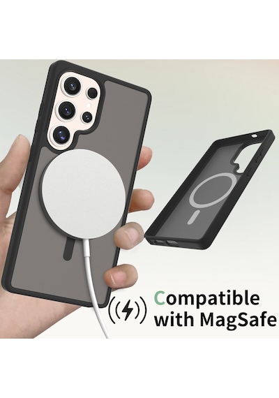 Nettech Samsung Galaxy S25 Plus Uyumlu Mat Renkli Magsafe Arka Koruma Kılıf - Yeşil Yeşil