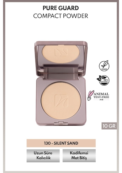 Pureguard Compact Powder 130 Silent Sand Mat Bitişli Fırınlanmış Toz Pudra