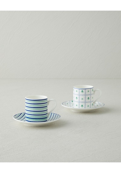 English Home Nautica New Bone China 4 Parça 2 Kişilik Kahve Fincan Takımı 80 Ml Mavi