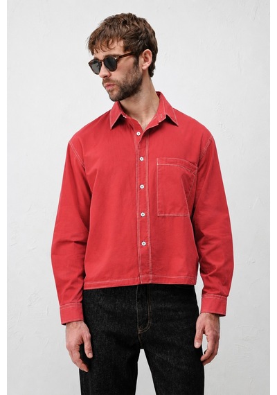 Antioch Boxy Fit Erkek Gömlek A26y10151 Nar Çiçeği