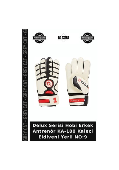 Delux Serisi Hobi Erkek Antrenör Ka-100 Kaleci Eldiveni Yerli No:9 Çok Renkli