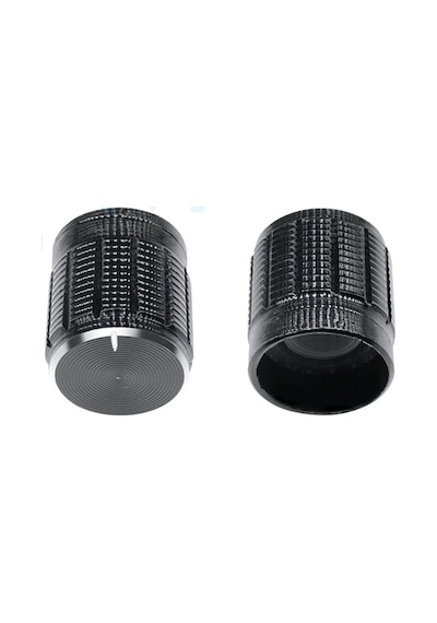 Alüminyum Pot Başlığı 6mm Tırtıklı Mil 6mm Siyah Metal Potansiyometre Rotary Enkoder Ses Voltaj