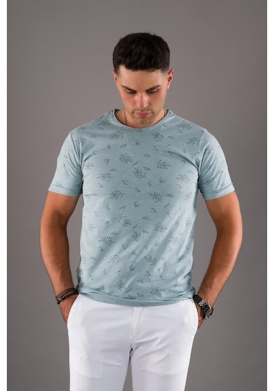 Slimfit Baskılı Pamuklu Erkek Penye T-Shirt (547973477)