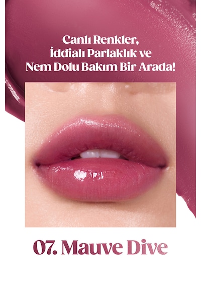 Yoğun Nemlendirme Sunan Vegan Dudak Balmı Perıpera Ink Mood Glowy Balm 7 Mauve Dive Hip Gray 00624478