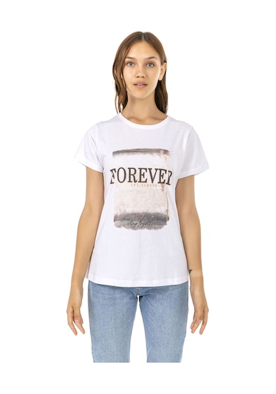 Kadın Penye Baskılı 4'lü Paket T-shirt Çok Renkli