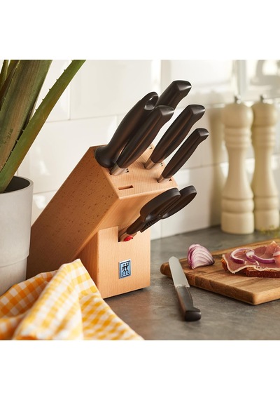 Zwilling Four Star 8 Parça Blok Bıçak Seti Doğal Bloklu, Paslanmaz Çelik Ve , Siyah Sku: Smg8690010194961 -