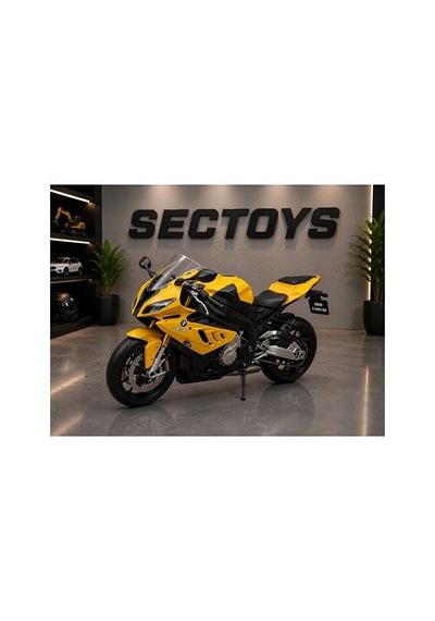 1:12 Ölçek Bmw S1000 Rr Diecast Model Motosiklet Sarı Kutulu Lisanslı Motosiklet
