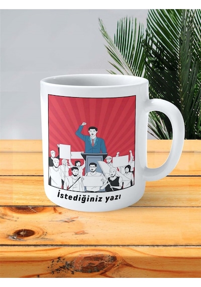 Siyaset Baskılı Kupa Bardak Kişiye Özel Desen 1 Çok Renkli
