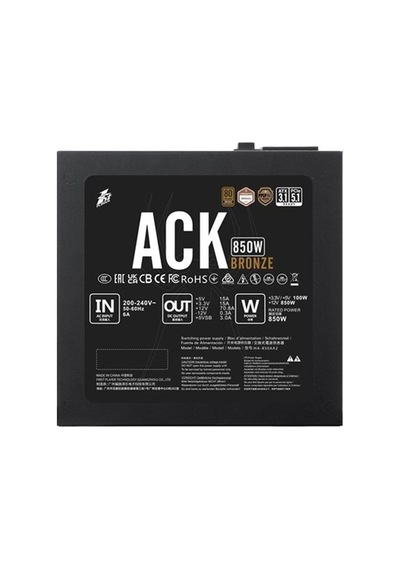 1stplayer Ack 850w 80+ Bronze Aktif Pfc 14cm Fan Siyah Güç Kaynağı