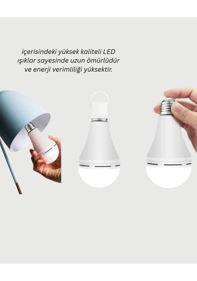 Dl-2030 Şarjlı Led Ampul Beyaz