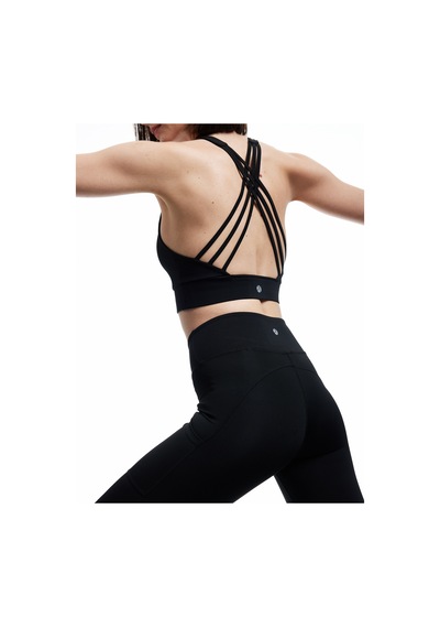 Koton Dikiş Detaylı Slim Fit Spor Tayt Siyah 5sak40322nk SiYAH