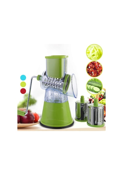 Tutma Kollu Çevirmeli Pratik Rulo Rende Drum Grater Kırmızı