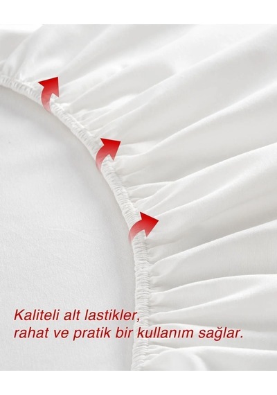 Beyaz Penye Lastikli Çarşaf Pamuklu Kumaş Tek/çift Kişilik