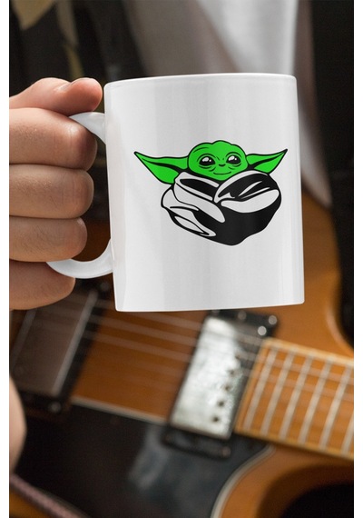 Baby Yoda Cute Baskılı Kupa Bardak Beyaz