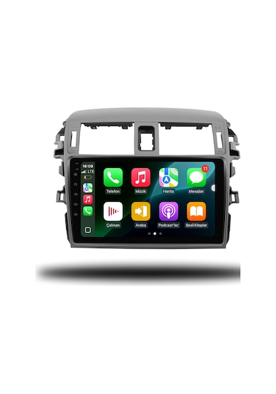 Carplayer Toyota Corolla 2007-2012 Uyumlu Android Multimedya 6gb Ram 64gb Hafıza