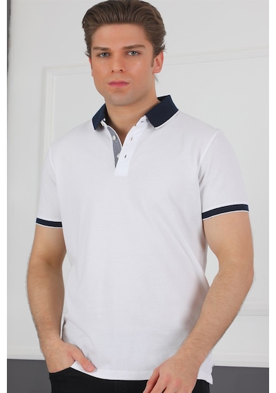 T8579 Dewberry Erkek T-shırt-beyaz Beyaz