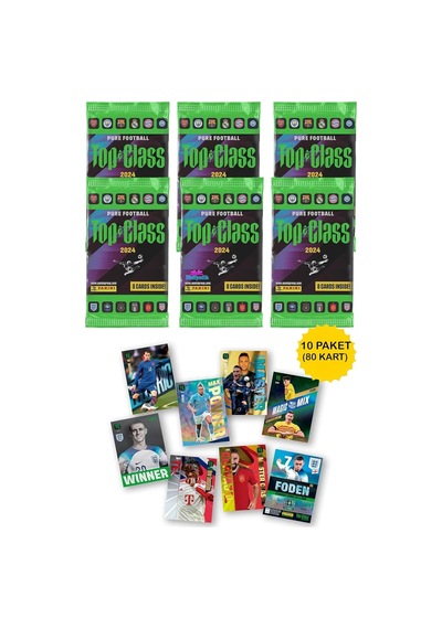 Hediyecik Panini Fifa Top Class 2024 Futbolcu Kartları 10 Paket 80 Kart