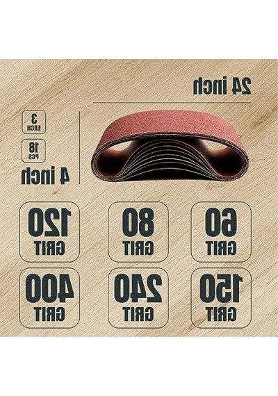 Zımpara Kayışları - 4 X 24 İnç, 18'li Set
