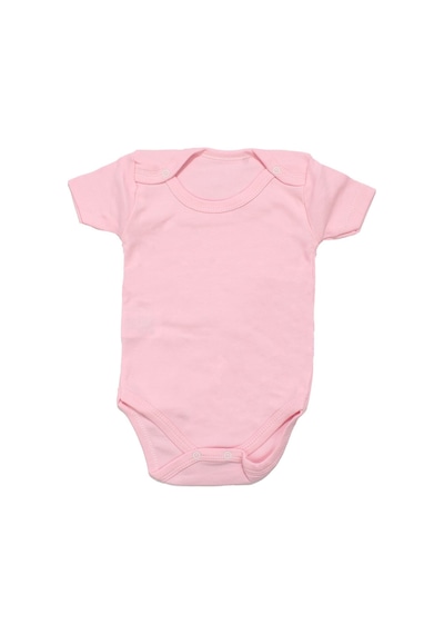 Bebegen Kız Bebek Çıtçıtlı Pembe Kısa Kol Body Zıbın Çok Renkli