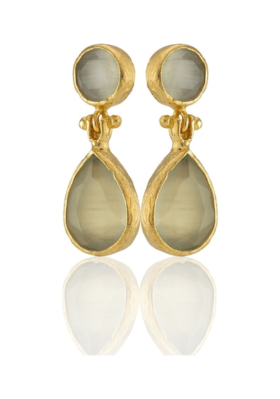 Kadir Jewellery 22 Ayar Altın Kaplama Vintage Küpe -el İşçiliği Ve Hipoalerjenik Küpe Beyaz 20651145