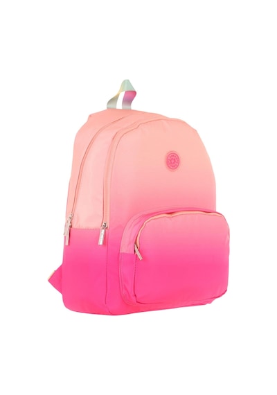 Kaukko Rainbow Kız Çocuk Üç Bölmeli İlkokul Ve Ortaokul Çantası - Somon Pembe Renk Geçişli - K1800 Somon - Pembe