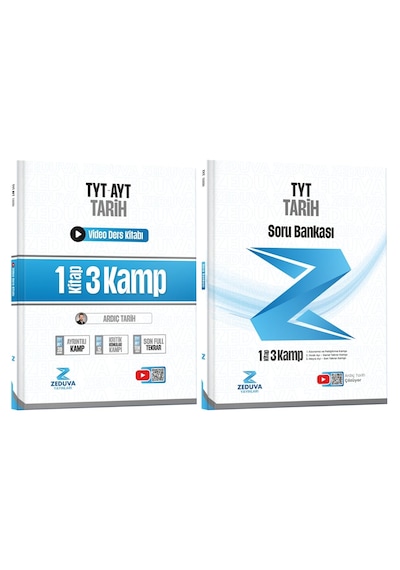 Zeduva Yayınları Ardıç Tarih TYT-AYT Tarih 1 Kitap 3 Kamp Video Ders Kitabı ve TYT Tarih Soru Bankası Seti