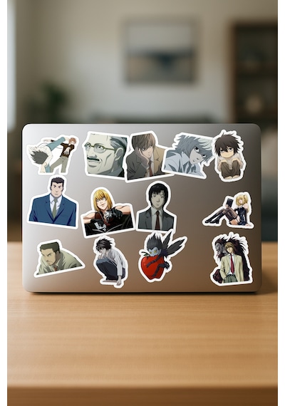 Death Note Anime Telefon Laptop Bullet Journal Yapışkanlı Folyo Sticker Paketi 20 Adet Çok Renkli