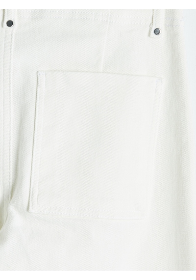 Lcw Modest Ekru Wideleg Fit Kadın Jean Pantolon